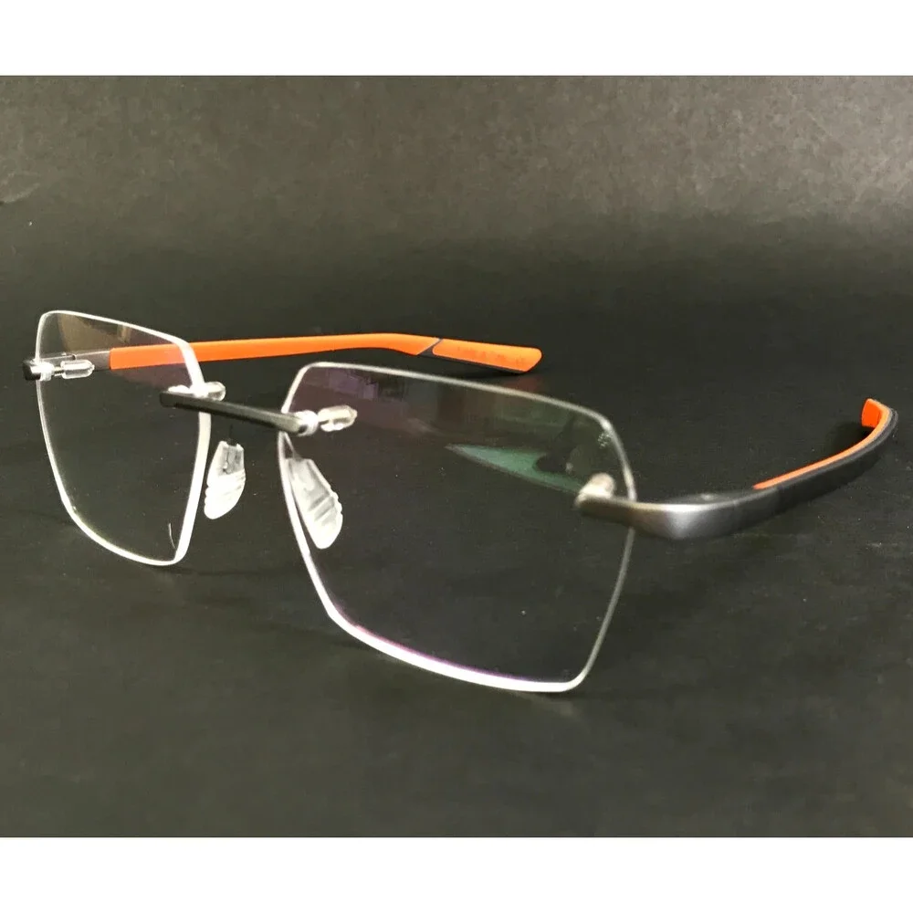McLaren Eyeglasses Frames ML MS-85O02 C03 Black Orange Gray Square 54-17-145